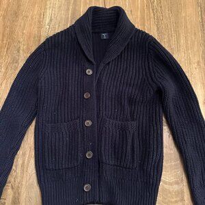 Gap Kids Shawl Collar Navy Cardigan,  size medium